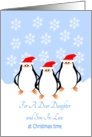 Penguins Daughter And Son-in-law Christmas card