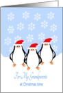 Penguins Grandparents Christmas card