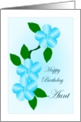 Birthday Aunt Blue Flowers card