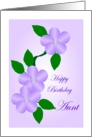 Birthday Aunt Purple Flowers card