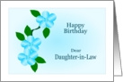 Birthday Daughter-in-Law Blue Flowers card