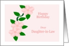 Birthday Daughter-in-Law Pink Flowers card