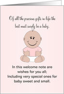 New Born Baby Girl card