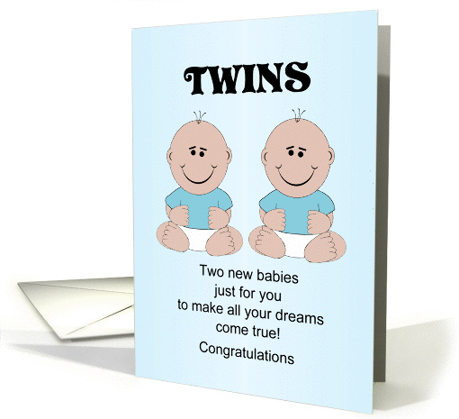 New Born Baby Twin Boys card (1069915)