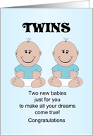 New Born Baby Twin Boys card