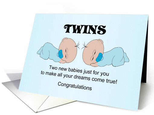 New Born Baby Twin Boys card (1069917)