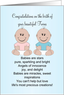 New Born Baby Twins Boy And Girl card