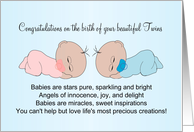 New Born Baby Twins Boy And Girl card
