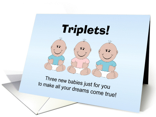 New Born Baby Triplets Boys And Girl card (1069931)
