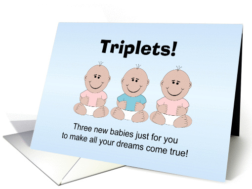 New Born Baby Triplets Boy And Girls card (1069933)