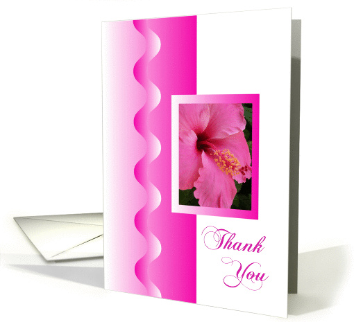 Thank You Pink Hibiscus card (1104742)