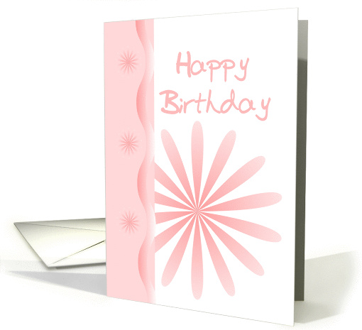 Happy Birthday Pink Flower card (1105010)