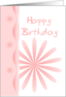 Happy Birthday Pink Flower card