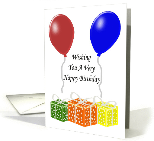 Balloons And Presents Birthday card (1277792)