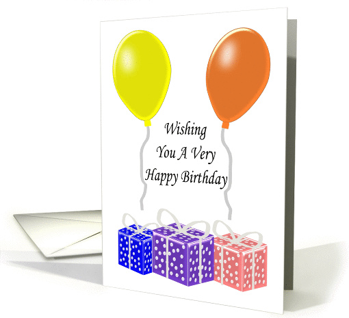 Balloons And Presents Birthday card (1277798)