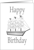 Clipper Ship Birthday Card