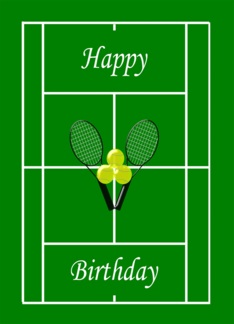 Tennis Birthday Card