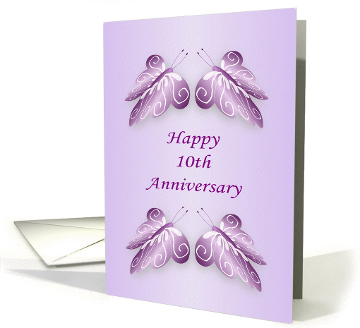 Butterflies 10th Wedding Abbiversary card (1285114)