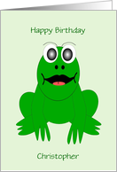Frog Custom Birthday Card