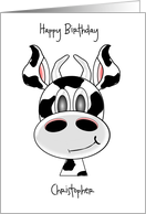 Cow Custom Birthday Card