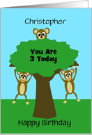 Monkeys Custom Birthday card