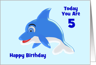 Dolphin Custom Birthday Card