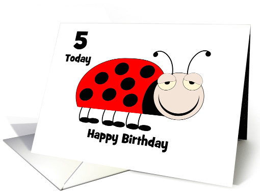 Ladybug Custom Age Birthday card (1389996)