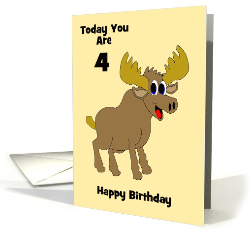 Moose Custom Age Birthday card (1390390)