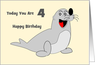 Seal Custom Age Birthday card