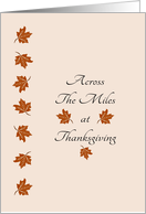 Across The Miles Autumn Leaves Thanksgiving card