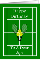 Sports Design Tennis Son Birthday card