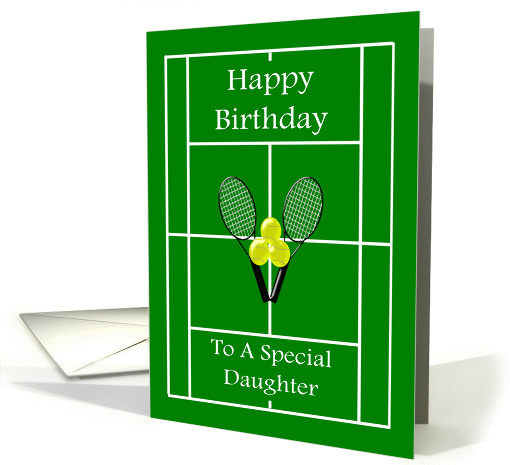 Sports Design Tennis Daughter Birthday card (1391584)
