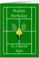 Sports Design Tennis Mom Birthday card