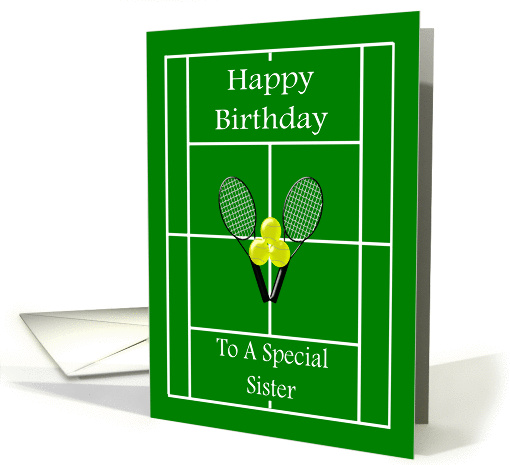 Sports Design Tennis Sister Birthday card (1391780)