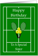 Sports Design Tennis Sister Birthday card