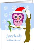Owl Across The Miles Christmas card