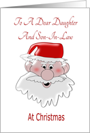 Santa Daughter And Son-in-law Christmas card