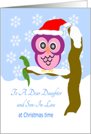 Owl Daughter And Son-in-law Christmas card