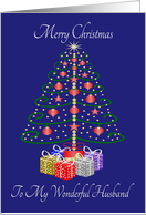 Tree With Presents Husband Christmas card