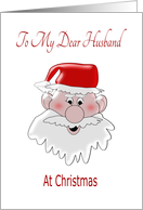 Husband Christmas Jolly Santa Face card