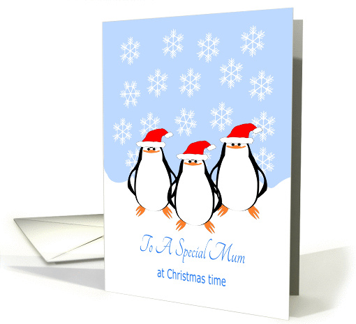 Mum Christmas Three Penguins card (1395774)