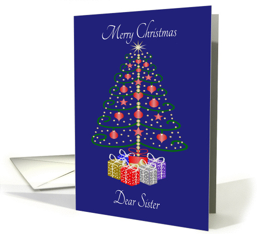 Sister Christmas Tree With Presents card (1396332)