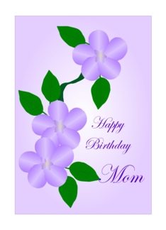 Birthday Mom Purple...