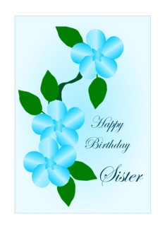 Birthday Sister Blue...