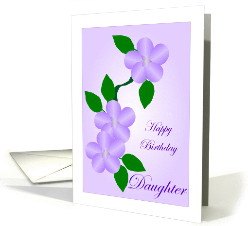 Birthday Daughter Purple Flowers card (1403514)
