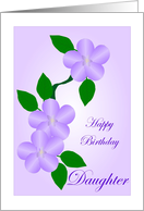 Birthday Daughter Purple Flowers card
