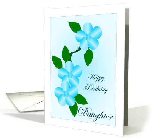 Birthday Daughter Blue Flowers card (1403520)