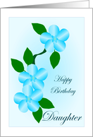 Birthday Daughter Blue Flowers card