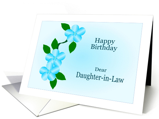 Birthday Daughter-in-Law Blue Flowers card (1403732)