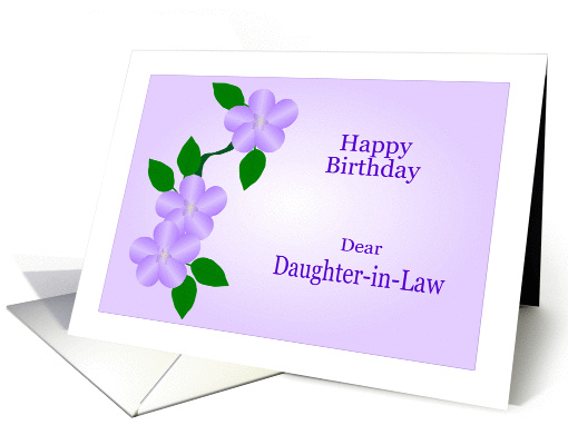 Birthday Daughter-in-Law Purple Flowers card (1403734)